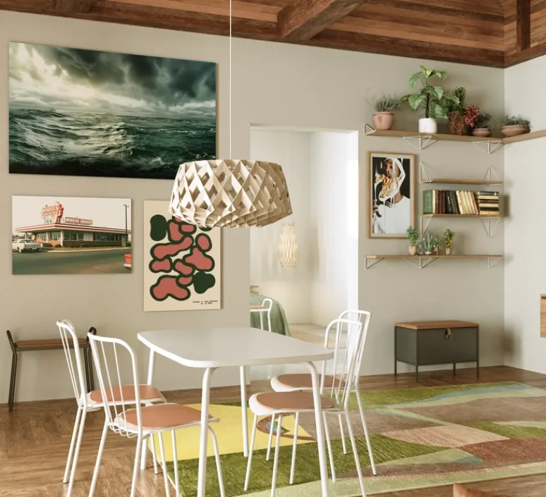 Suspension*Pilke Suspension, Signature 60, , Ø60cm, H30cm - bois, bouleau