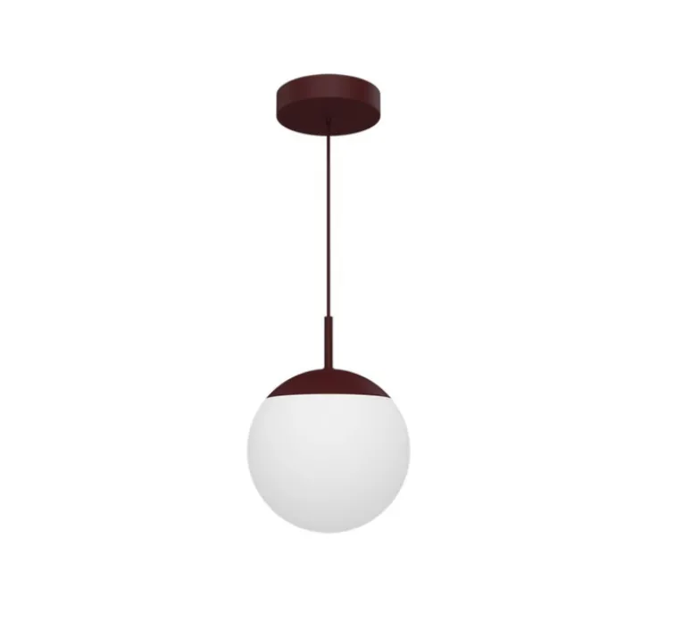 Suspension*Fermob Suspension, Simple D25 MOOON! , , IP42, LED, 5000K, 1000 lm, Ø25cm, H123cm - Cerise Noire