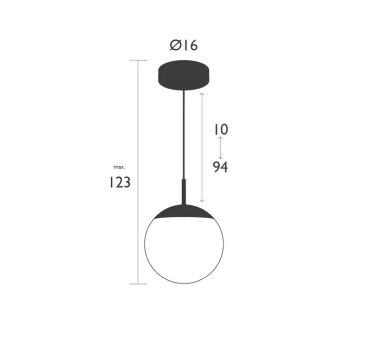 Suspension*Fermob Suspension, Simple D25 MOOON! , , IP42, LED, 5000K, 1000 lm, Ø25cm, H123cm - Cerise Noire