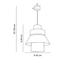 Suspension, Singapour ML , nude, Ø42cm, H44cm - Market Set