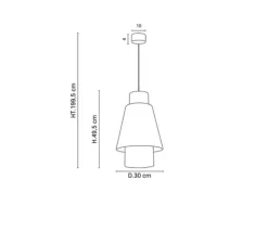 Suspension*Market Set Suspension, Singapour S, , Ø30cm, H49,5cm - Kaki, curry