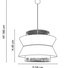 Suspension, Singapour XL, Kaki, curry, Ø58cm, H45cm - Market Set