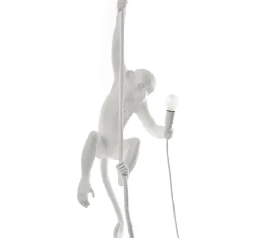 Suspension, Singe, Monkey Ceiling, blanc, LED, H80cm, Indoor - SELETTI