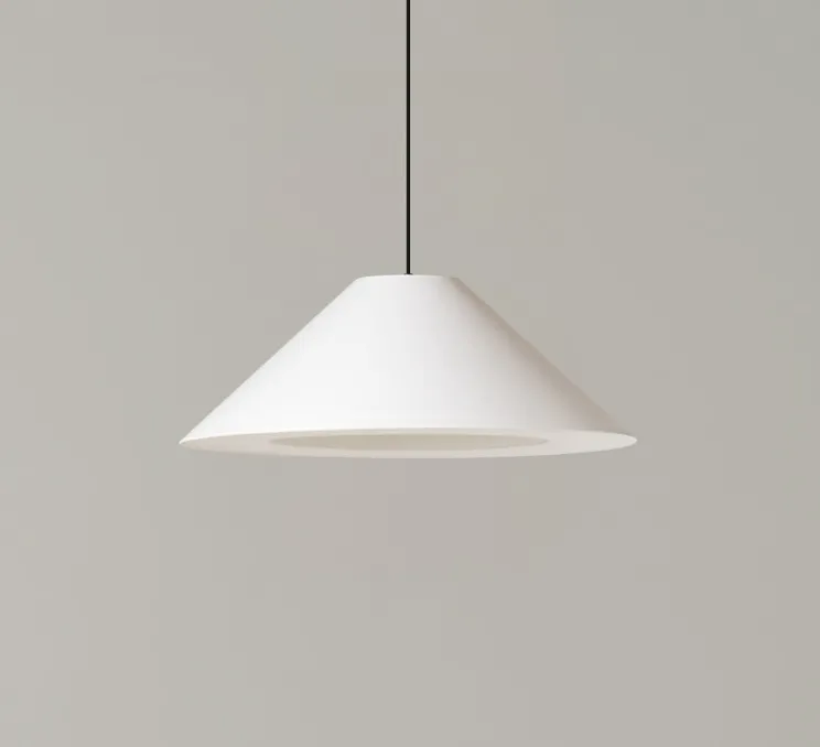 Suspension, Sisisi conicas Planas MT5, blanc, câble noir, Ø64cm, H23cm - Santa & Cole