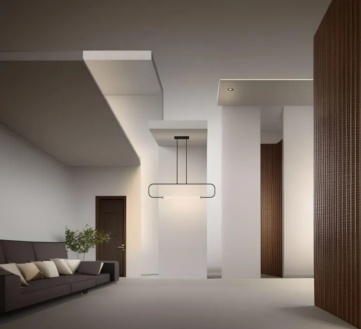 Suspension, Skylines Linear Small, noir, LED, dim, 2700/3000K, 780 lm, L86cm, H79cm - Lumen Center Italia