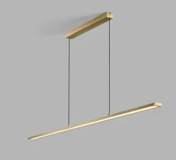 Suspension, Slim, laiton, LED, dim, 2700/3000K, L180cm, H1,6cm - Light Point