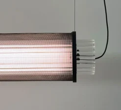 Suspension*B.lux Suspension, Slim Skin SH 700, , LED, dim, 2700K, 3975 lm, L70cm, H11,5cm - Groove noir