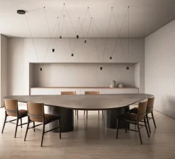 Suspension*KDLN Suspension, Sling, , LED, dim, 3000K, 9x660 lm, 9xØ6cm, H6,5cm - noir