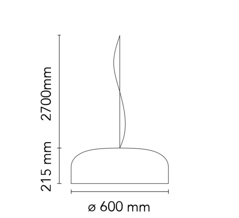 Suspension*Flos Suspension, Smithfield S Pro, , Ø60cm, H21,5cm - rouge