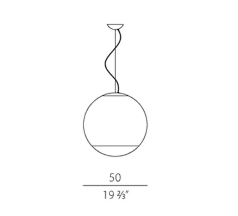 Suspension*Panzeri Suspension, Smoke 3, , LED, 2700K, 2500lm, Ø50cm, H50cm - verre fumé