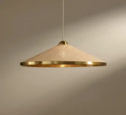 Suspension*Sarah Lavoine Suspension, Songe Grand Modèle, , Ø80cm, H20cm - Rabane, Laiton