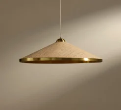 Suspension, Songe Grand Modèle, Rabane, Laiton, Ø80cm, H20cm - Sarah Lavoine