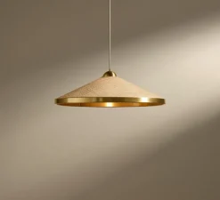 Suspension*Sarah Lavoine Suspension, Songe Petit Modèle, , Ø60cm, H20cm - Rabane, Laiton