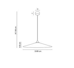 Suspension, Sonia Laudet D60, Nostalgia Massala, Ø60cm, H8cm - Market Set