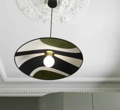 Suspension, Sonia Laudet D80, Bouleau seventies, Ø80cm, H14cm - Market Set