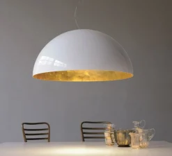 Suspension, Sonora 490, blanc, or, Ø90cm, H45cm - OLUCE