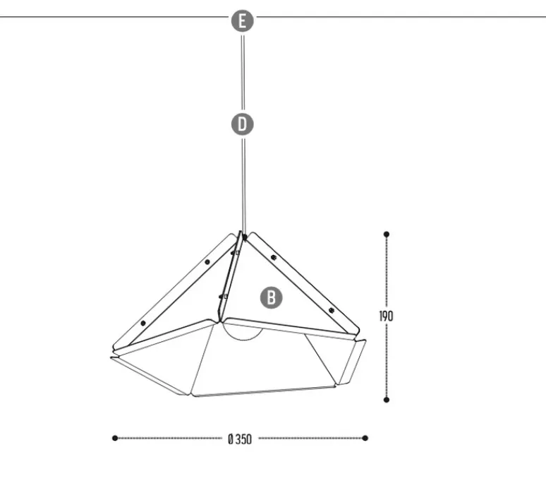 Suspension*DARK Suspension, Soyuz, , Ø35cm, H19cm - bleu clair