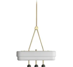 Suspension*Bert frank Suspension, Spate, , L44cm, H44cm - laiton, marbre guatemala