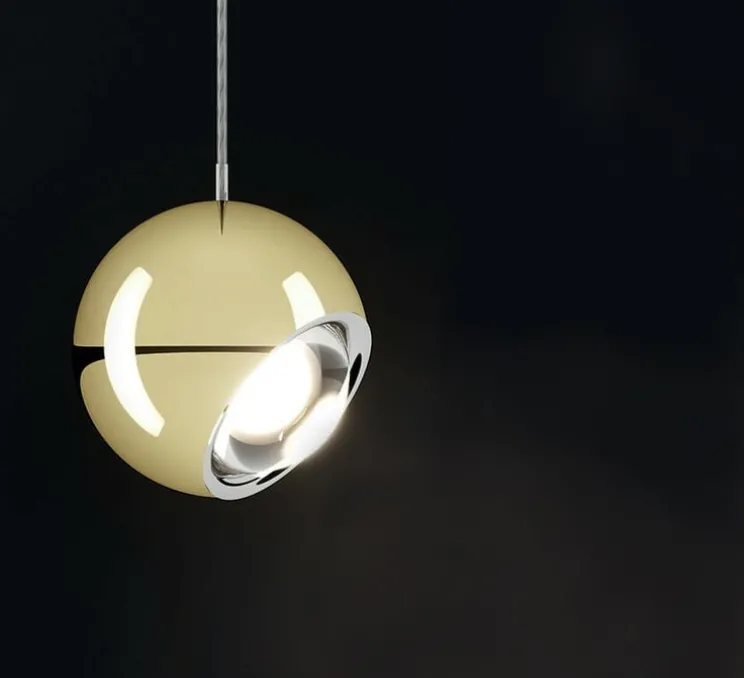 Suspension, Spider sans rosace, champagne mat, LED, 2700K, 1280 lm, Ø12cm, H13cm - Lodes