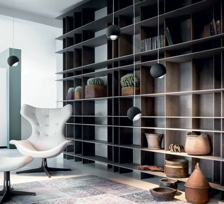 Suspension, Spider sans rosace, noir mat, LED, 2700K, 1280 lm, Ø12cm, H13cm - Lodes