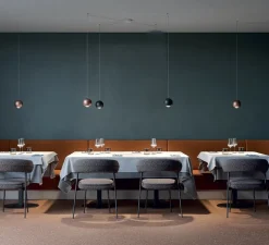 Suspension, Spider sans rosace, noir mat, LED, 2700K, 1280 lm, Ø12cm, H13cm - Lodes