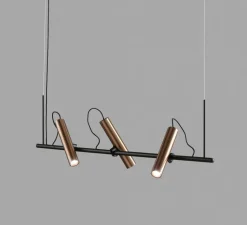 Suspension*Light Point Suspension, Spirit S1000, noir, , LED, 2700K, 1650lm, L100cm, H100cm - rose doré