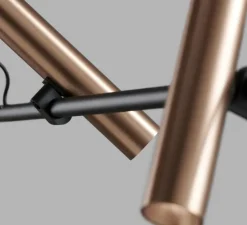 Suspension, Spirit S1500, noir, rose doré, LED, 2700K, 2200lm, L150cm, H100cm - Light Point