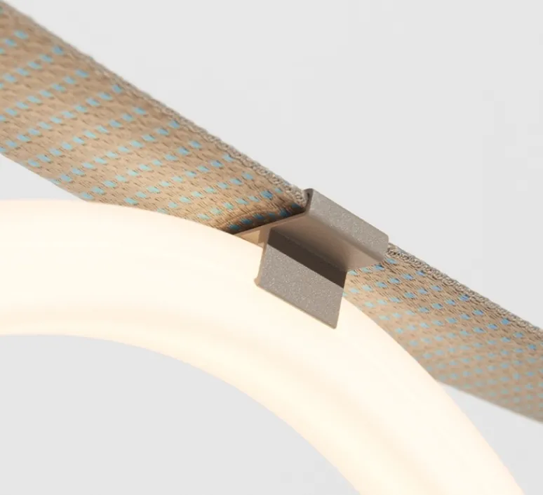 Suspension*Petite Friture Suspension, Spline, , IP65, LED, dim, 2700K, 4000 lm, L450cm, H20cm - beige, bleu