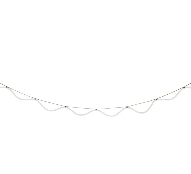 Suspension*Petite Friture Suspension, Spline, , IP65, LED, dim, 2700K, 4000 lm, L450cm, H20cm - marron, orange