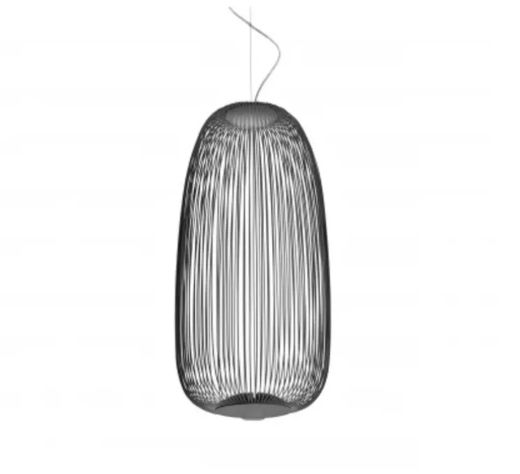 Suspension, Spokes 1, graphite, LED, 2700K, 4080lm, Ø32,5cm, H71cm - Foscarini