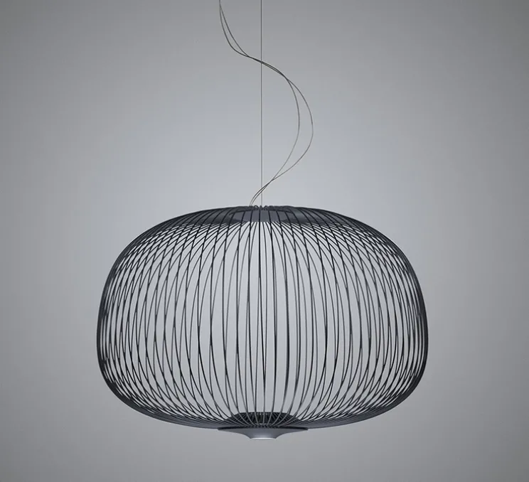 Suspension, Spokes 3, graphite, LED, 2700K, 4080lm, Ø62cm, H42cm - Foscarini