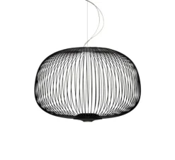 Suspension, Spokes 3 MyLight, noir, LED, dim, 2700K, 4080 lm, Ø61cm, H42cm-Foscarini