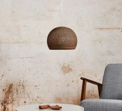 Suspension*Pott Suspension, SpongeUp 30, , câble blanc, IP44, LED, dim, 3000K, 800 lm, Ø28cm, H23cm - chocolat