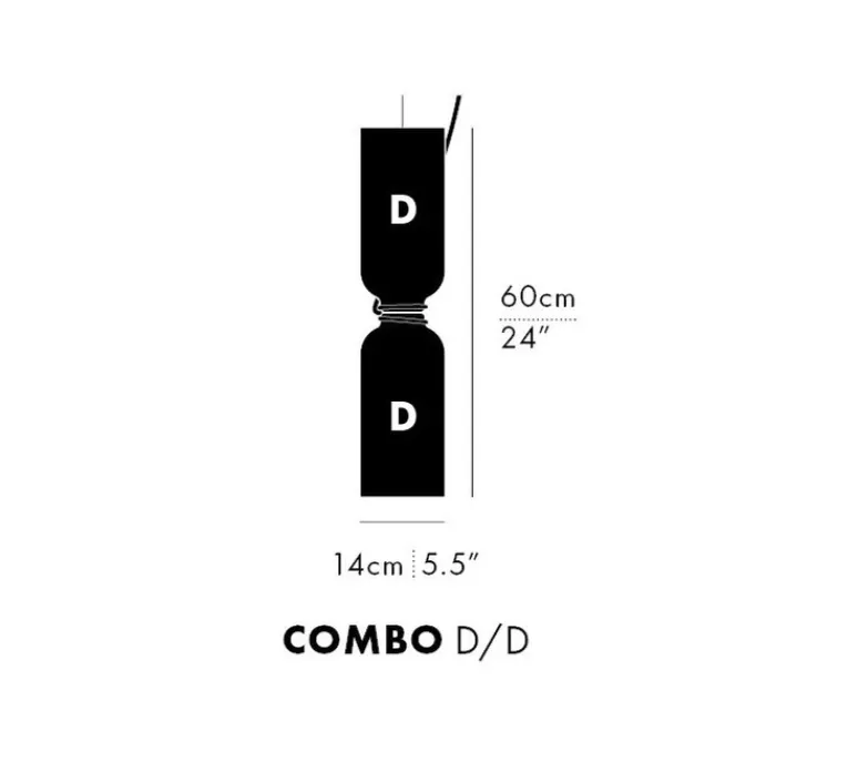 Suspension*A-N-D Suspension, Spotlight Volumes, D/D, , Ø14cm, H60cm - gris avocat