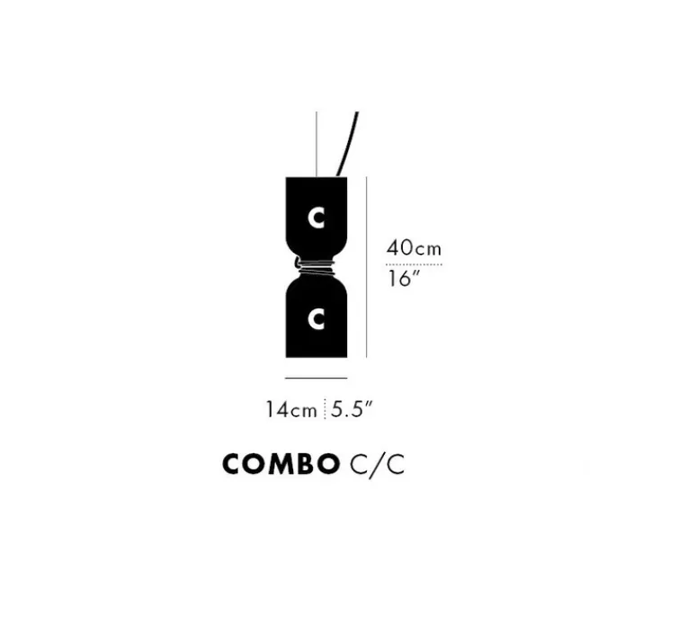 Suspension*A-N-D Suspension, Spotlight Volumes, C/C, , Ø14cm, H40cm - marron sauge