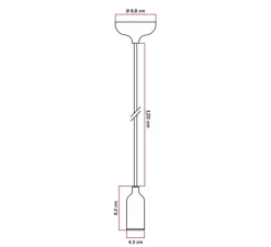 Suspension, série silicone, rouge, câble coton rouge feu, Ø4,3cm, H9,2cm - Creative Cables