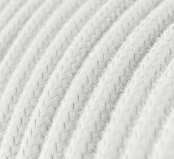 Suspension*Creative Cables Suspension, série silicone, , Ø4,3cm, H9,2cm - blanc, câble coton blanc optique