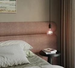 Suspension, série silicone, noir, câble coton noir charbon, Ø4,3cm, H9,2cm - Creative Cables