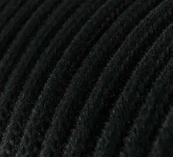 Suspension, série silicone, noir, câble coton noir charbon, Ø4,3cm, H9,2cm - Creative Cables