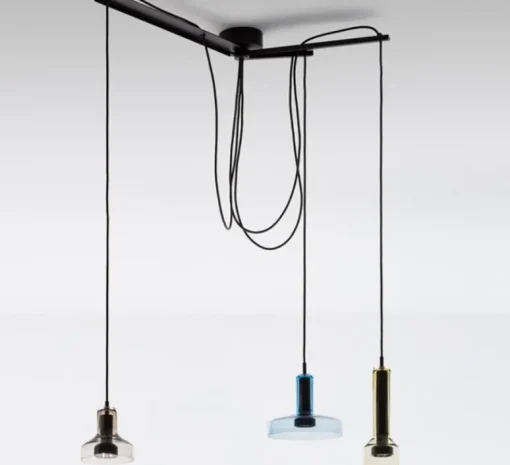 Suspension*Artemide Suspension, Stablight, 3 colors, , L69cm, H122cm - Marron, ambre vert, bleu