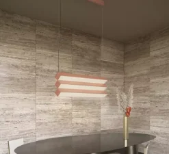 Suspension*Contardi Suspension, Stick Trio, , LED, dim, DALI, 2700K, 10000 lm, L90cm, H36cm - cuivre satiné