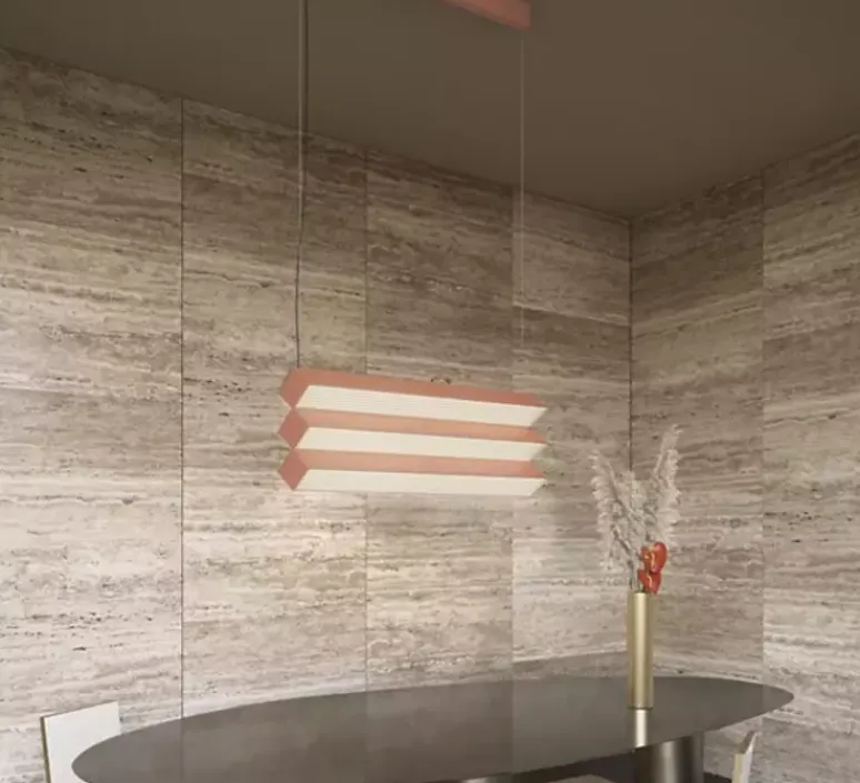 Suspension*Contardi Suspension, Stick Trio, , LED, dim, DALI, 2700K, 10000 lm, L90cm, H36cm - cuivre satiné