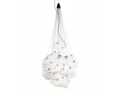 Suspension, Stochastic D87, 72 sphères, blanc opalin, LED, 2700k, 1541lm, Ø50cm, H60cm - Luceplan