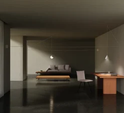 Suspension, String Light, (sphère, 12m, rosace), blanc, LED, dim, 2700K, 1033 lm, Ø19cm, H19cm - Flos