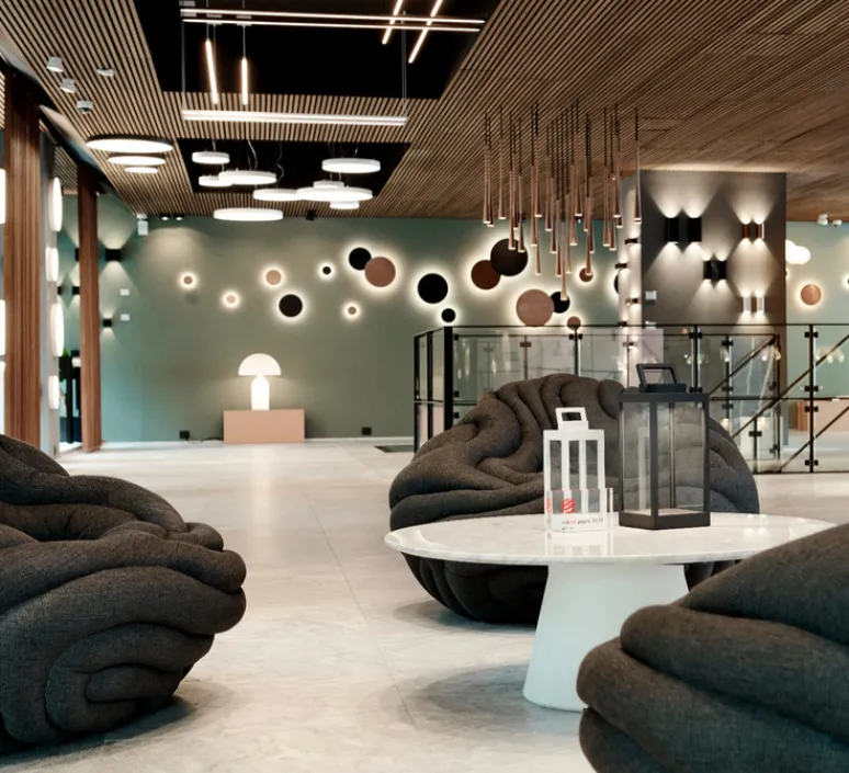 Suspension*Light Point Suspension, Stripe S2000, , LED, dim, 2700K, 2970 lm, L200cm, H20cm - blanc