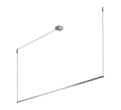 Suspension, Stripe S2000, titanium, LED, dim, 2700K, 2970 lm, L200cm, H20cm - Light Point