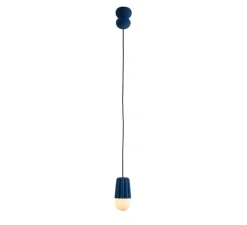 Suspension, Stucco No. 1, bleu lapis, Ø10cm, H26,5cm - Schneid