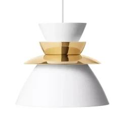 Suspension*Lyfa Suspension, Sundowner 400, , Ø40cm, H34,3cm - blanc/laiton