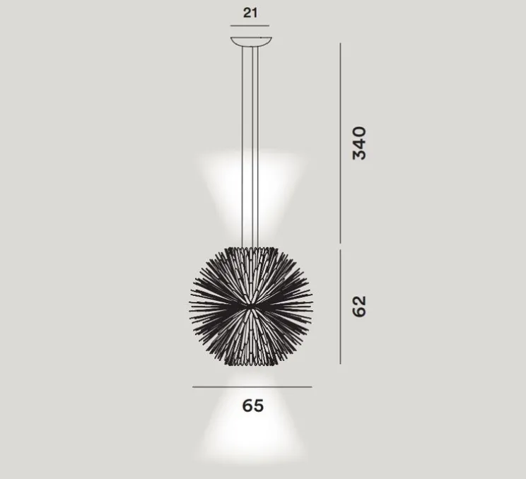 Suspension, Sun-Light of Love LED, blanc, LED, 2700K, 2520+723lm, Ø65cm, H62cm - Foscarini