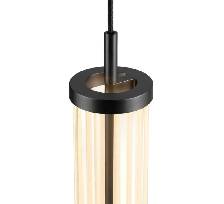 Suspension*SLV Suspension sur rail, Quimera, mat, LED, dim, 2700K, 330 lm, Ø7,6cm, H47cm - noir